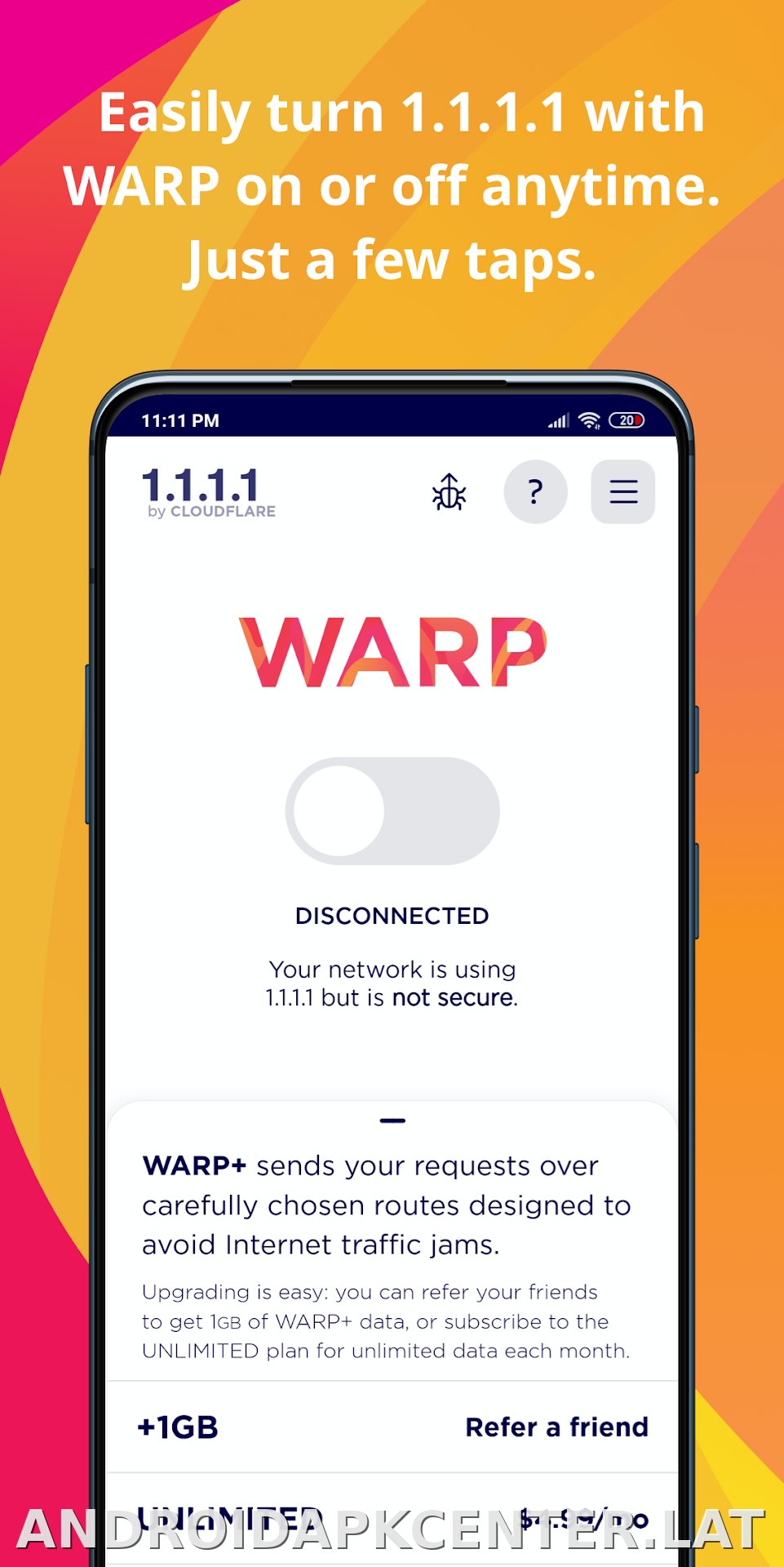1.1.1.1 + WARP скриншот 1